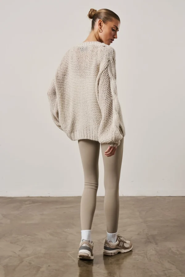The Couture Club Sweatshirts-Emblem Oversized Knit Jumper