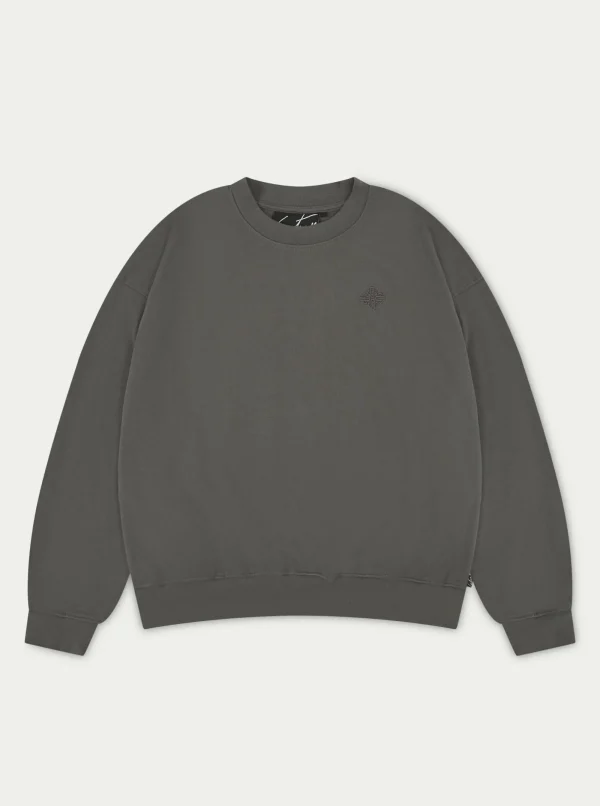 The Couture Club Sweatshirts-Emblem Oversized Sweatshirt