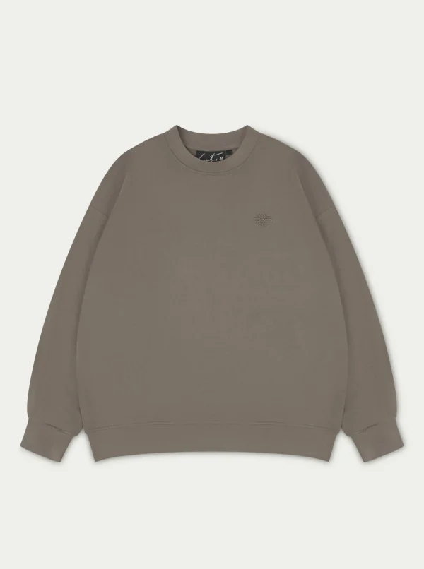The Couture Club Sweatshirts-Emblem Oversized Sweatshirt