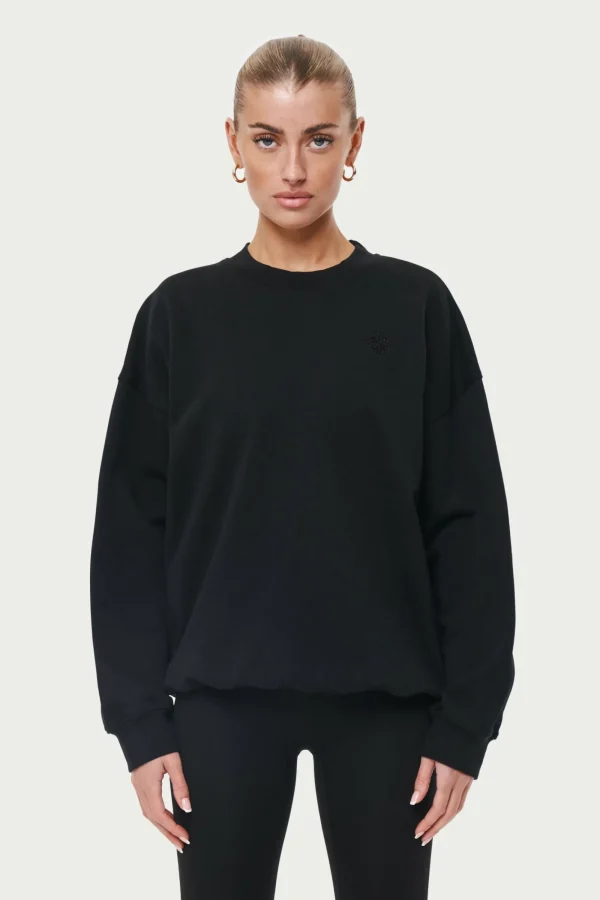 The Couture Club Sweatshirts-Emblem Oversized Sweatshirt