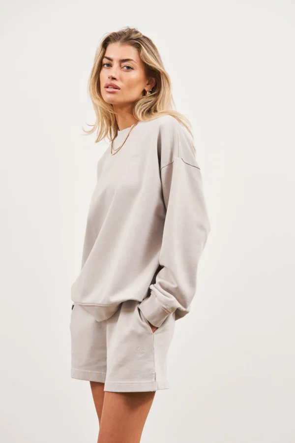 The Couture Club Sweatshirts-Emblem Oversized Sweatshirt