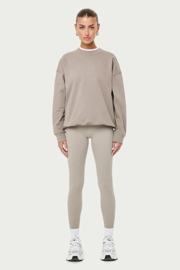 The Couture Club Sweatshirts-Emblem Oversized Sweatshirt