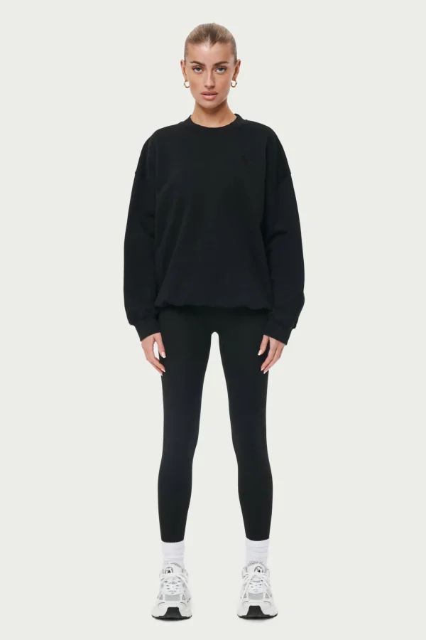 The Couture Club Sweatshirts-Emblem Oversized Sweatshirt