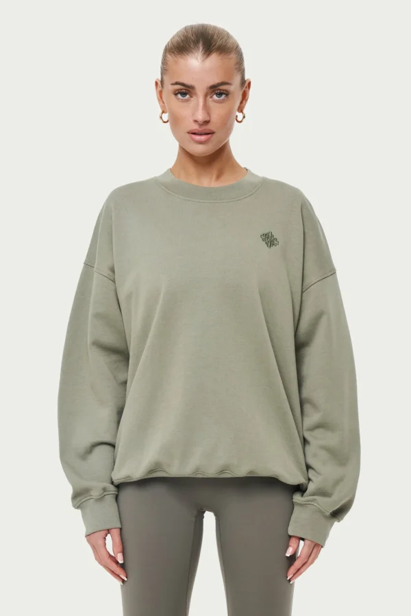 The Couture Club Co-Ords & Sets-Emblem Oversized Sweatshirt
