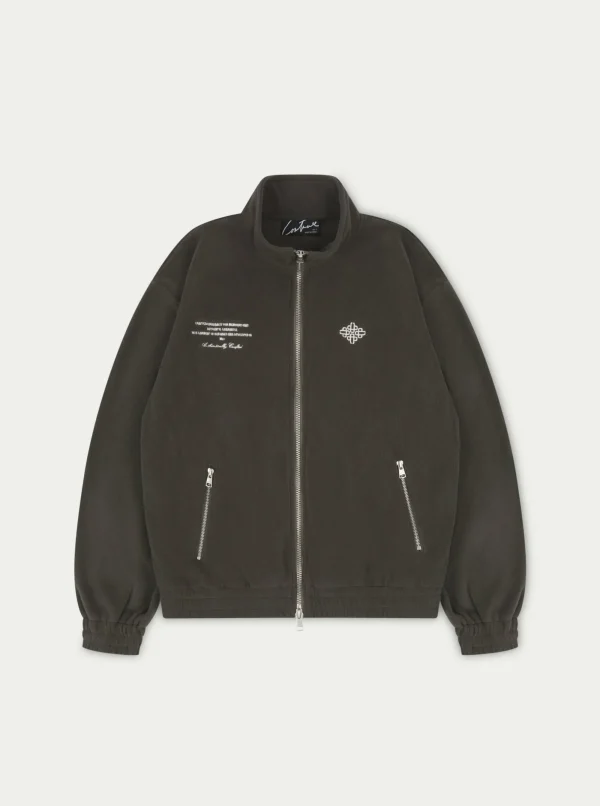 The Couture Club Tracksuits-Emblem Polar Fleece Zip Through Jacket