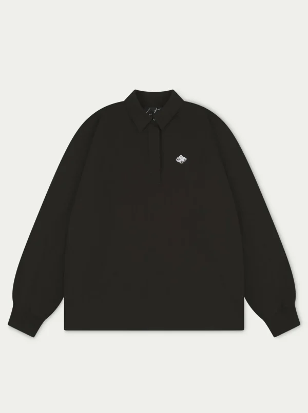 The Couture Club Tops-Emblem Polo Shirt