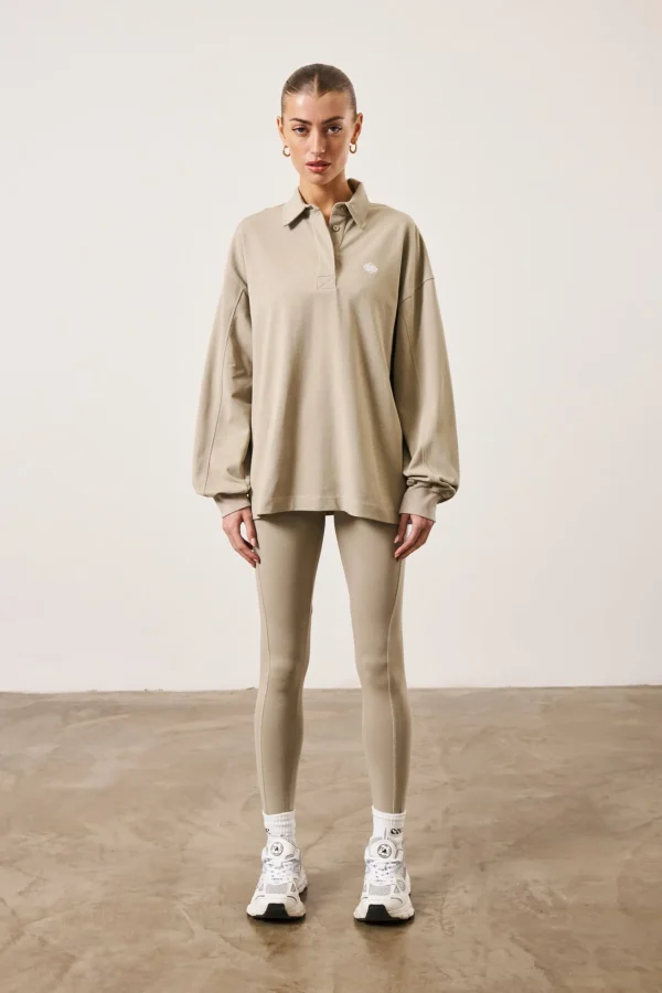 The Couture Club Tops-Emblem Polo Shirt