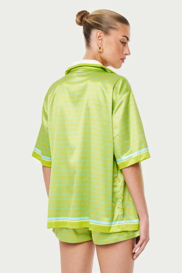 The Couture Club Co-Ords & Sets-Emblem Printed Resort Shirt