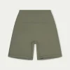 The Couture Club Shorts-Emblem Sculpting Cycling Short- Khaki