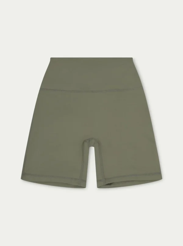 The Couture Club Shorts-Emblem Sculpting Cycling Short- Khaki