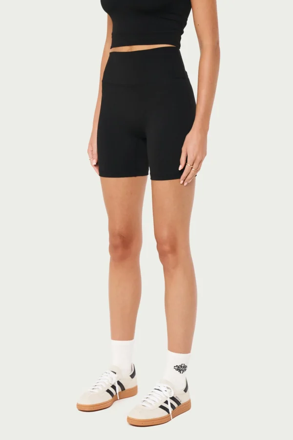 The Couture Club Shorts-Emblem Sculpting Cycling Short- Black