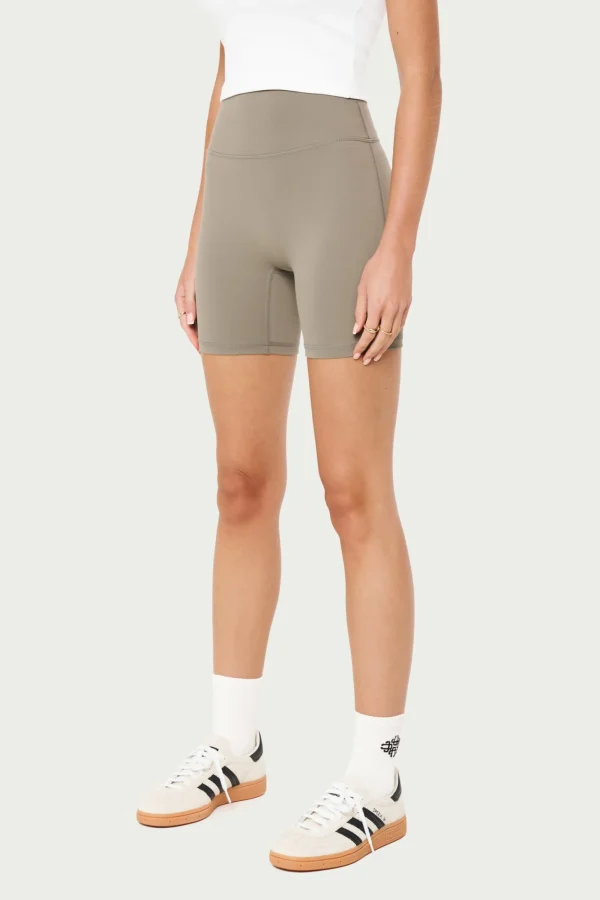 The Couture Club Shorts-Emblem Sculpting Cycling Short- Khaki