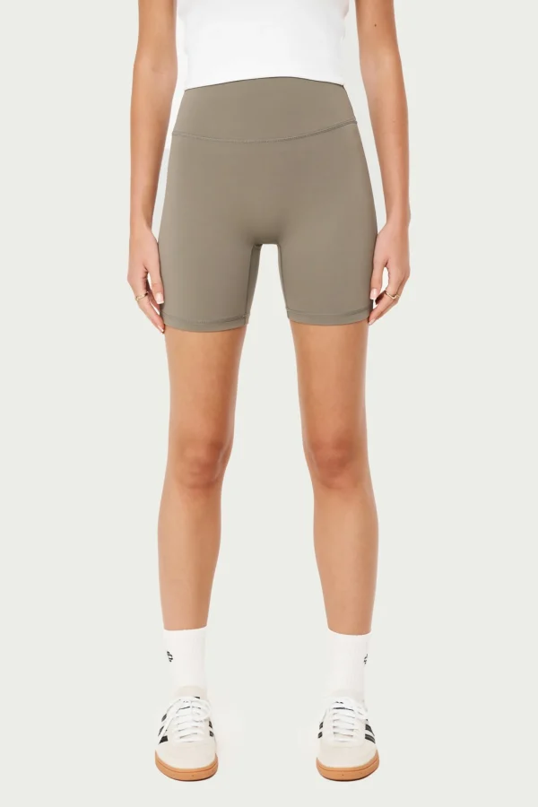 The Couture Club Shorts-Emblem Sculpting Cycling Short- Khaki