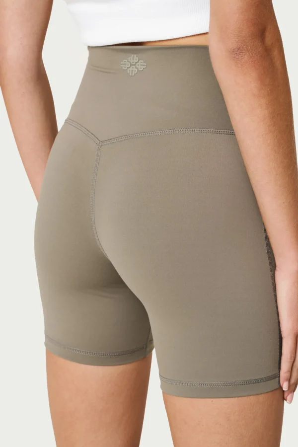 The Couture Club Shorts-Emblem Sculpting Cycling Short- Khaki