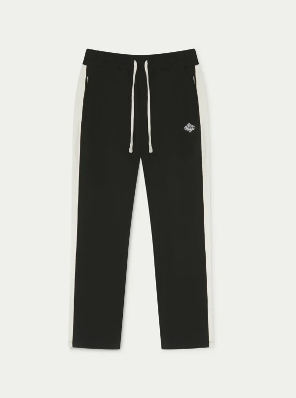 The Couture Club Bottoms-Emblem Side Panel Split Hem Joggers