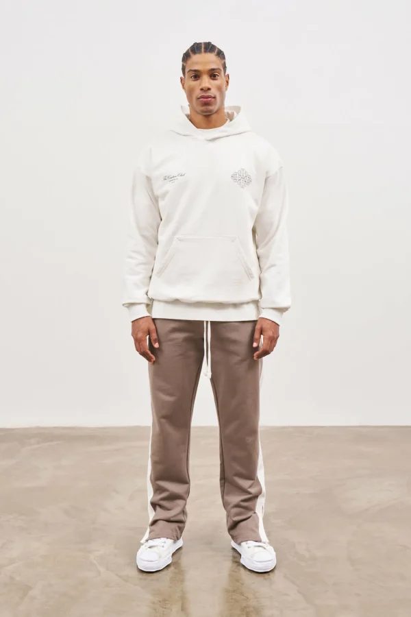 The Couture Club Bottoms-Emblem Side Panel Split Hem Joggers