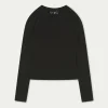 The Couture Club Tops-Emblem Soft Touch Jersey Long Sleeve Top
