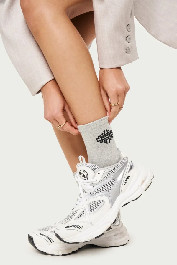The Couture Club Socks-Emblem Sport Sock