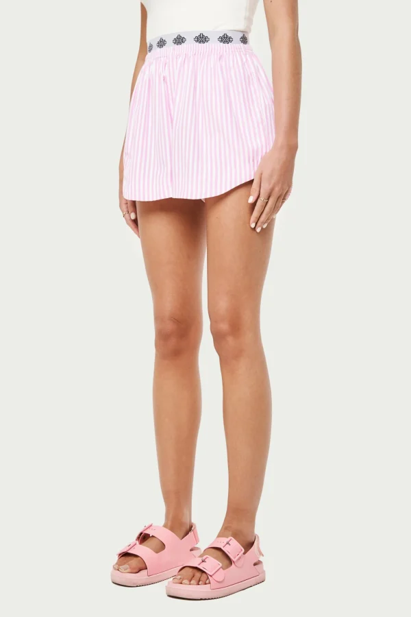 The Couture Club Shorts-Emblem Stripe Shorts