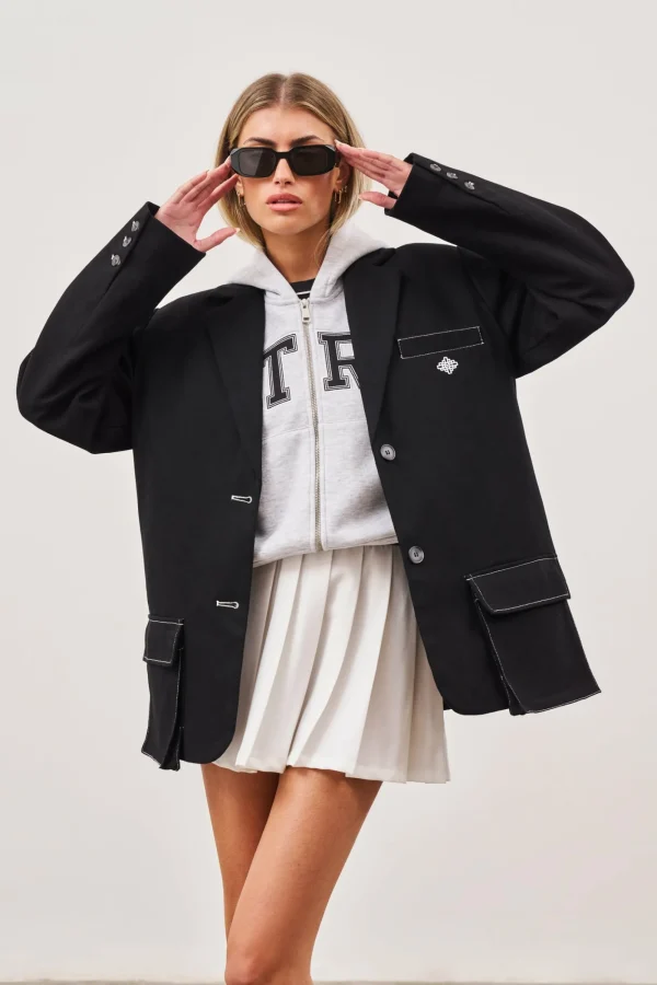 The Couture Club Co-Ords & Sets-Emblem Waistband Tennis Mini Skirt