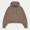 The Couture Club Tracksuits-Emblem Zip Through Relaxed Hoodie