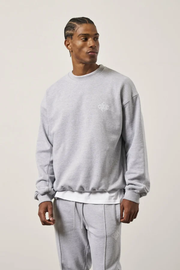 The Couture Club Tracksuits-Embroidery Emblem Sweatshirt