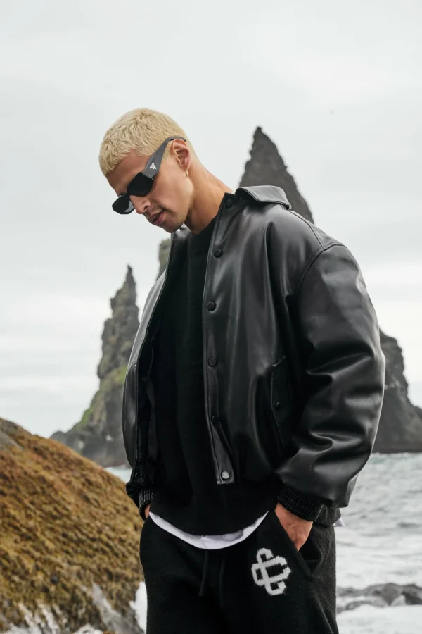 The Couture Club Coats & Jackets-Faux Leather Bomber