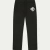 The Couture Club Knitwear-Fluffy Knit Emblem Joggers