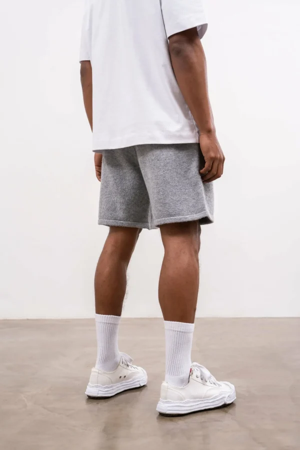 The Couture Club Twinsets-Fluffy Knit Emblem Shorts