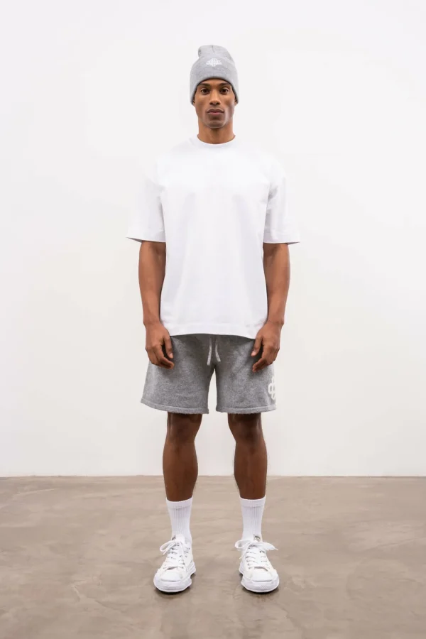 The Couture Club Twinsets-Fluffy Knit Emblem Shorts