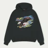 The Couture Club Hoodies-Graphic Flame Vintage Hoodie