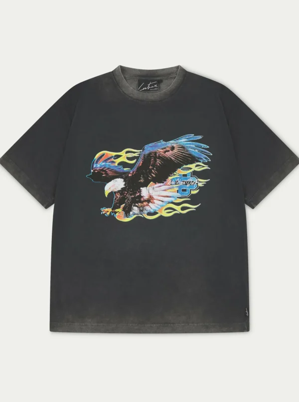 The Couture Club T-Shirts-Graphic Flame Vintage T-Shirt