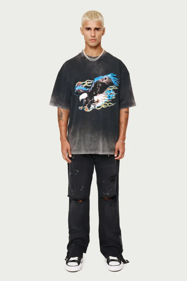 The Couture Club T-Shirts-Graphic Flame Vintage T-Shirt