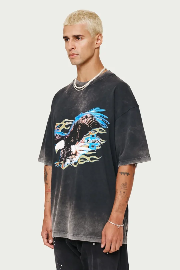 The Couture Club T-Shirts-Graphic Flame Vintage T-Shirt