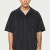 The Couture Club Twinsets-Heavyweight Towelled Revere Shirt