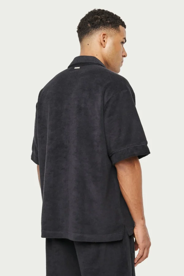 The Couture Club Twinsets-Heavyweight Towelled Revere Shirt
