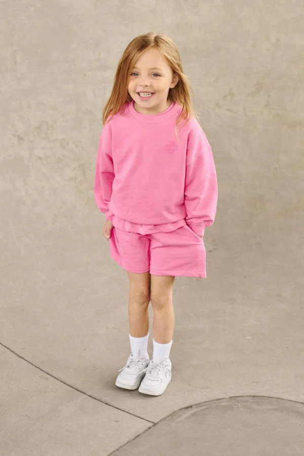The Couture Club Shorts-Kids Emblem Print Sweat Short