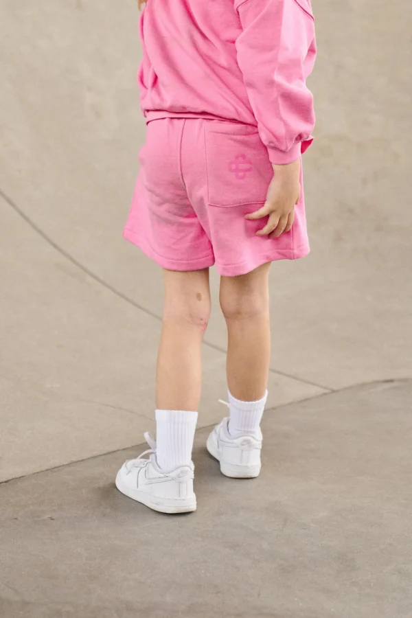 The Couture Club Shorts-Kids Emblem Print Sweat Short