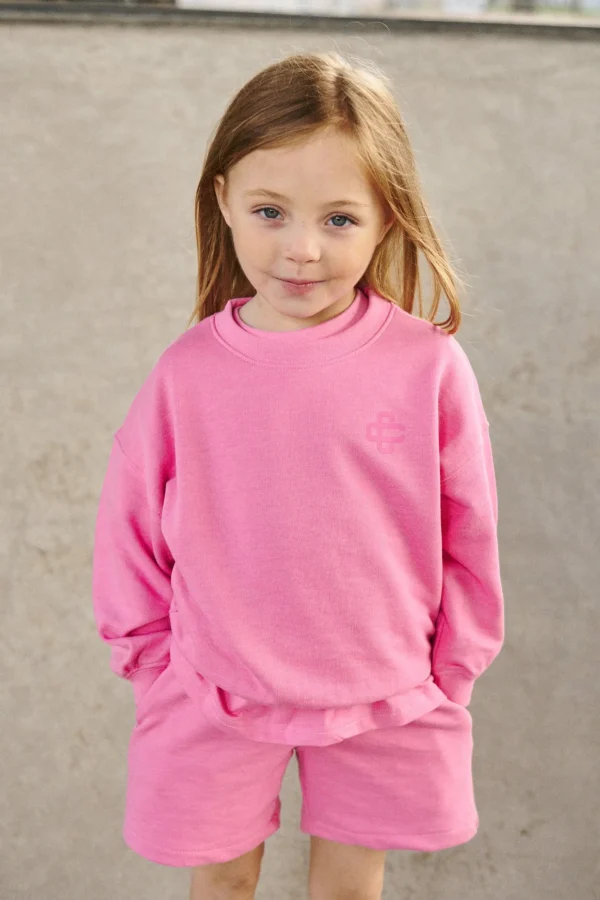 The Couture Club Shorts-Kids Emblem Print Sweat Short