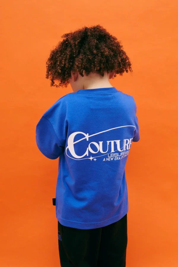 The Couture Club T-Shirts-Kids Globe Print Boxy T-Shirt