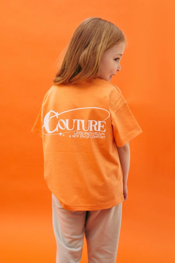 The Couture Club T-Shirts-Kids Globe Print Boxy T-Shirt