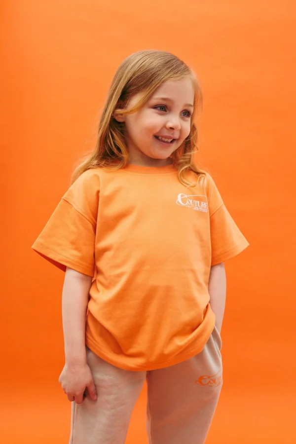 The Couture Club T-Shirts-Kids Globe Print Boxy T-Shirt