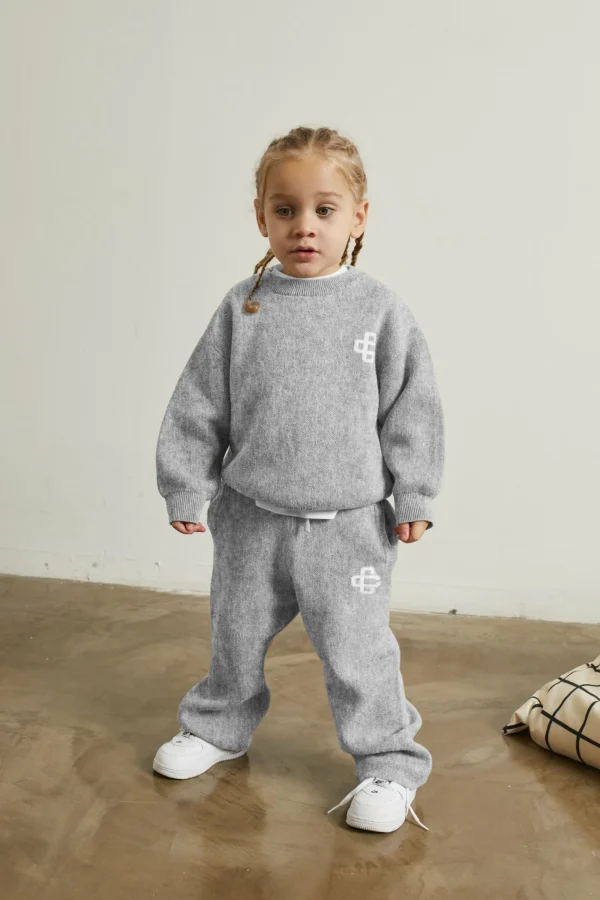 The Couture Club Tracksuits & Sets-Kids Knitted Emblem Crew