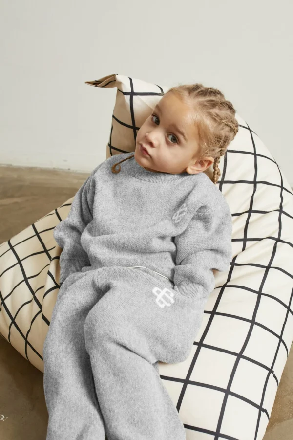 The Couture Club Tracksuits & Sets-Kids Knitted Emblem Crew