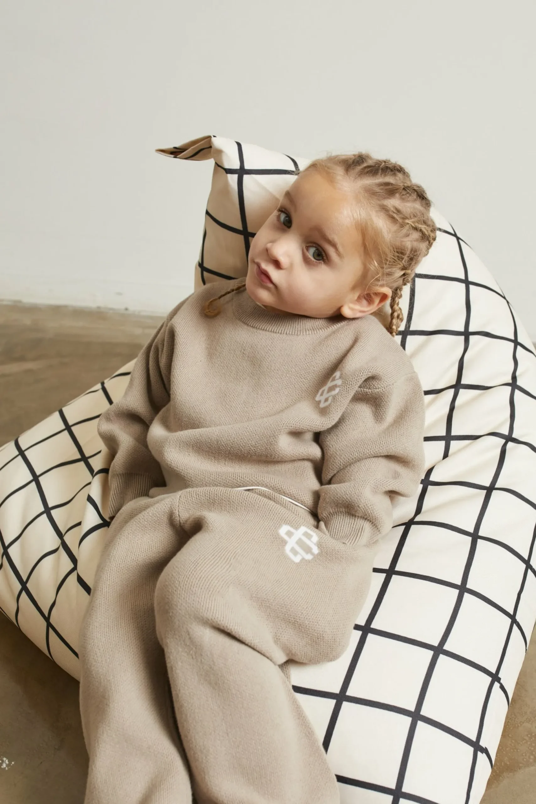 kids_knitted_emblem_crew_4-1.webp The Couture Club Tracksuits & Sets-Kids Knitted Emblem Crew