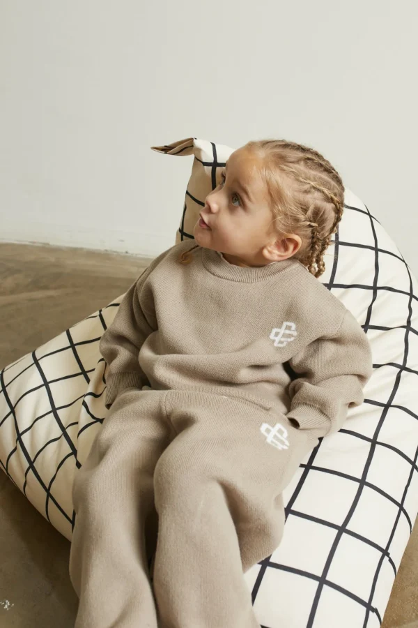 The Couture Club Tracksuits & Sets-Kids Knitted Emblem Jogger