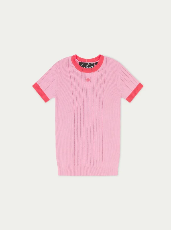 The Couture Club T-Shirts-Knitted Emblem Baby Tee