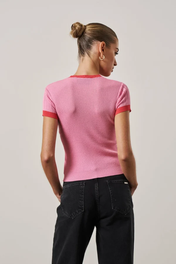 The Couture Club T-Shirts-Knitted Emblem Baby Tee