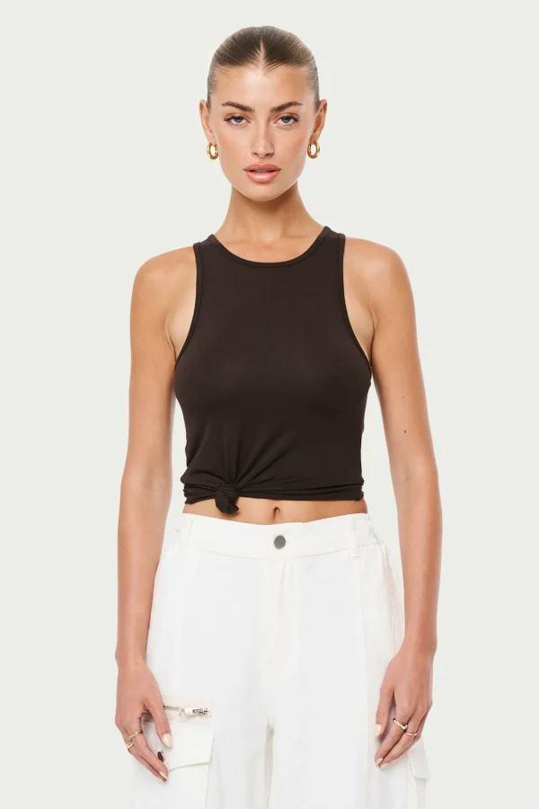 The Couture Club Tops-Knotted Racer Vest