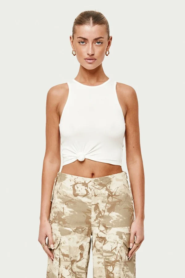 The Couture Club Tops-Knotted Racer Vest